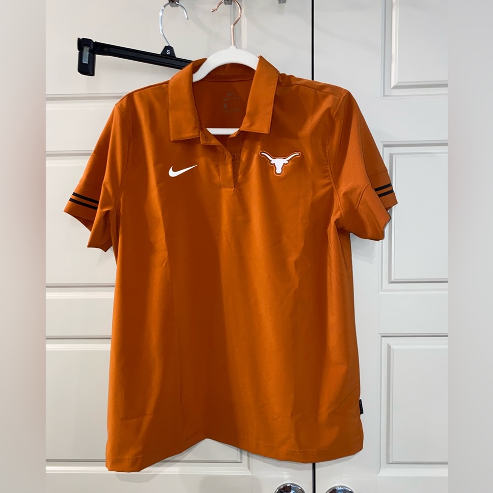 NWOT - TWO Nike Burnt Orange & White Dry Fit Polo - Texas Longhorns